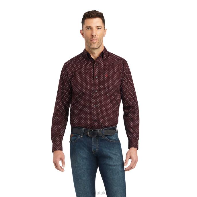 Ariat Wesson Fitted Shirt Men D0X61015 Rio Red Tops