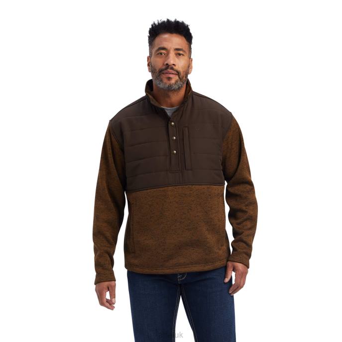 Ariat Caldwell Reinforced Snap Sweater Men D0X61415 Brindlewood Tops