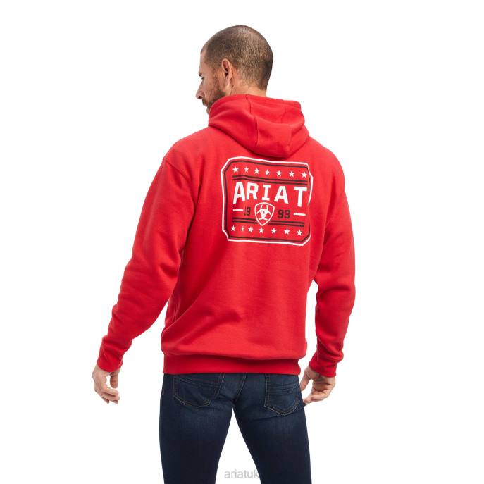 Ariat 93 Liberty Sweatshirt Men D0X61431 Tango Red Tops