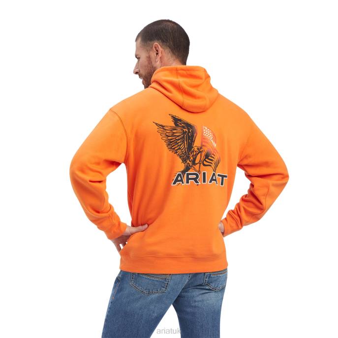 Ariat Free Bird Sweatshirt Men D0X61457 Harvest Pumpkiin Tops