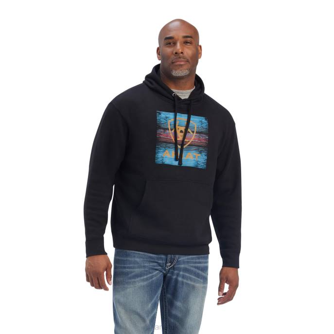 Ariat Serape Block Sweatshirt Men D0X61427 Black Tops