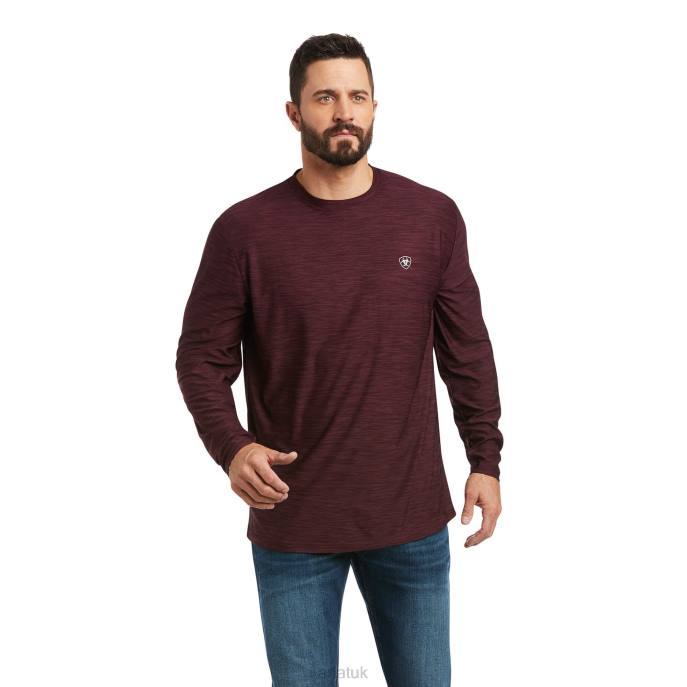 Ariat Charger Logo T-Shirt Men D0X6734 Malbec Heather Tops