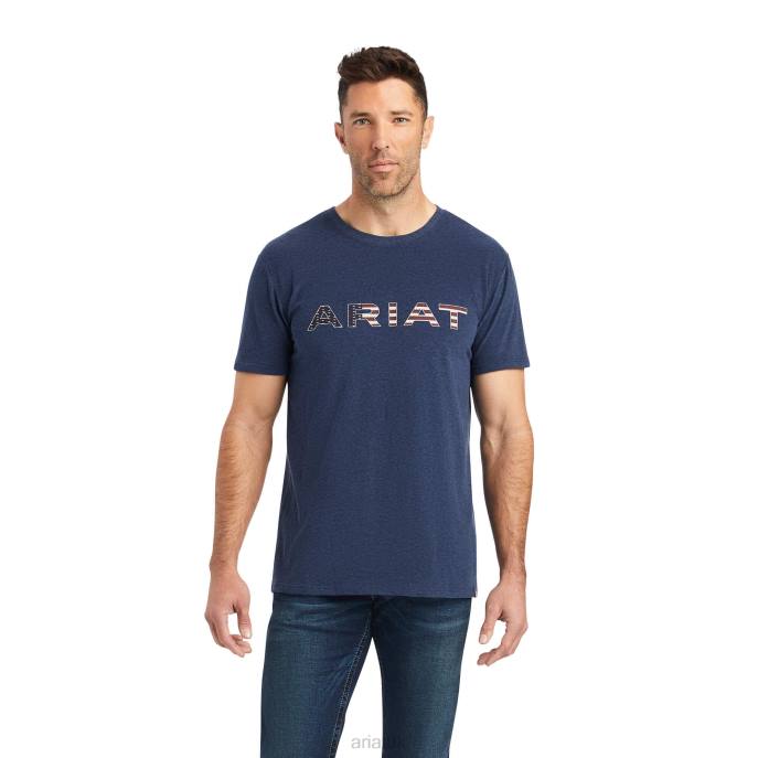 Ariat Chimayo Graphic T-Shirt Men D0X6902 Navy Heather Tops