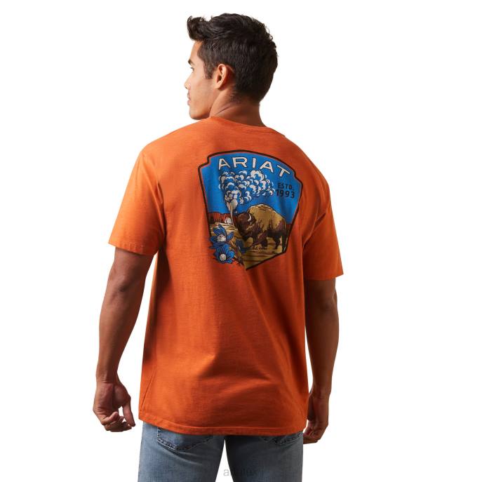 Ariat Old Faithful T-Shirt Men D0X6760 Adobe Heather Tops
