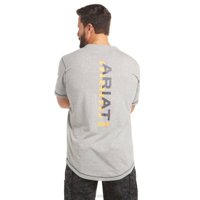 Ariat Rebar Workman Logo T-Shirt Men D0X6664 Heather Grey Tops