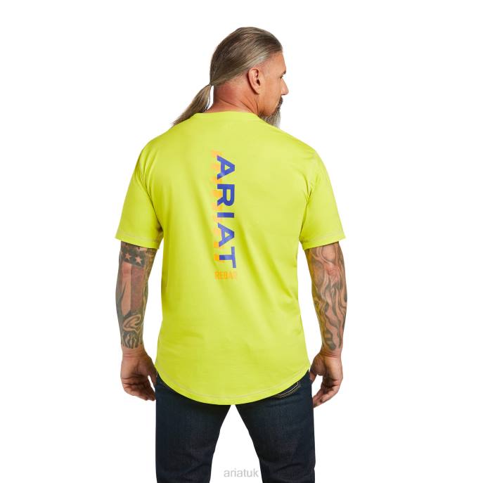 Ariat Rebar Workman Logo T-Shirt Men D0X6735 Sulphur Spring Tops