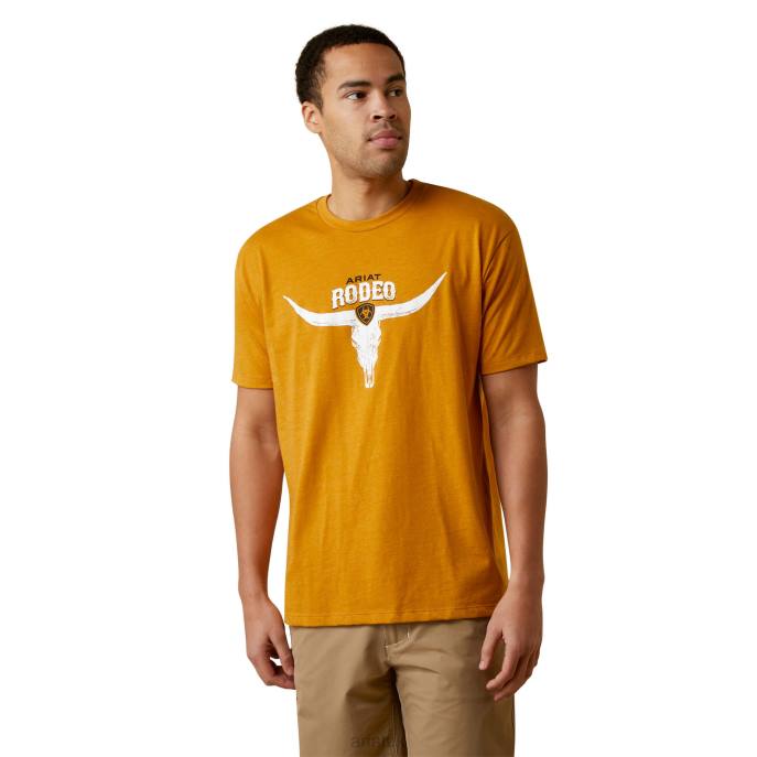 Ariat Rodeo Skull T-Shirt Men D0X6933 Buckhorn Heather Tops