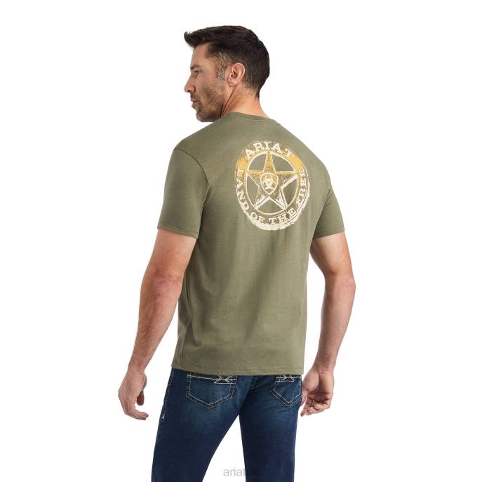 Ariat Star T-Shirt Men D0X6583 Military Heather Tops