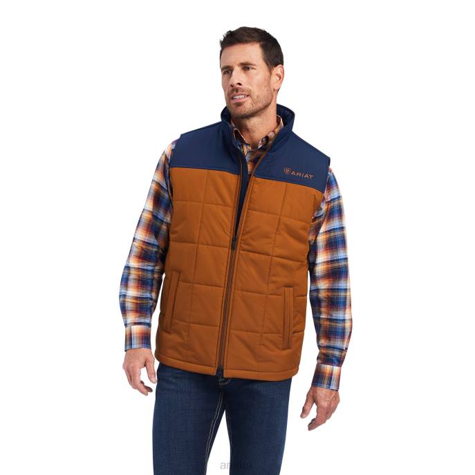 Ariat Crius Insulated Vest Men D0X61564 Chestnut/Navy Tops