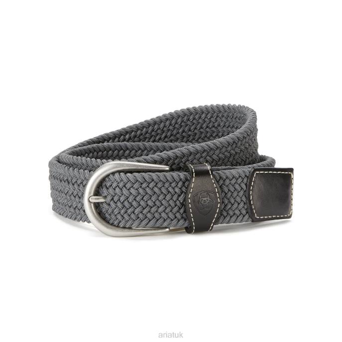 Ariat One Rail Woven Belt Unisex D0X61867 Grey Accessories