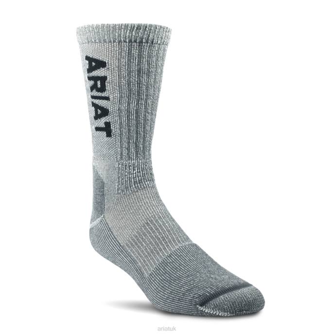 Ariat Lightweight Merino Wool Blend Steel Toe Work Sock Unisex D0X62045 Black Accessories