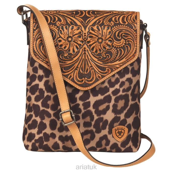 Ariat Leopard crossbody bag Women D0X63721 Tan Accessories