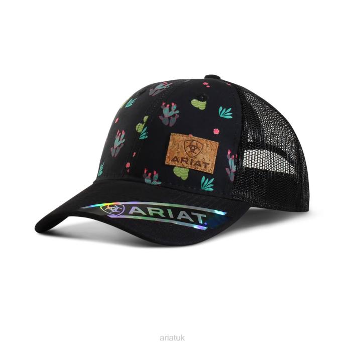 Ariat Cactus print cap Women D0X63762 Black Accessories