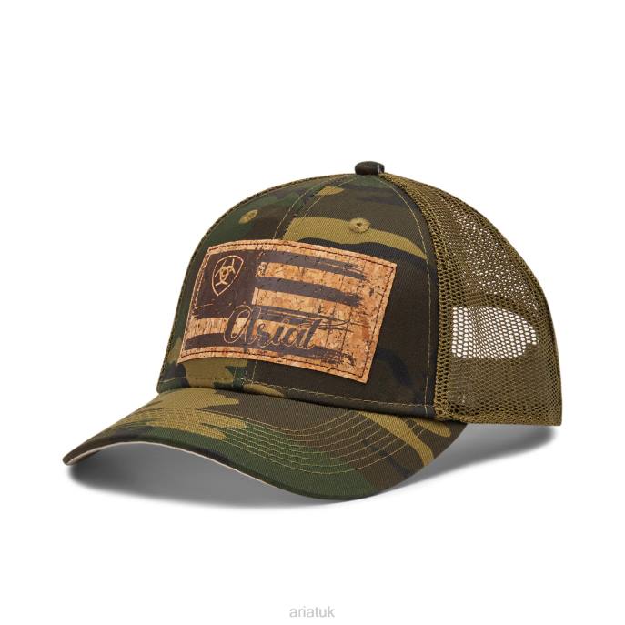 Ariat Flag Patch Cap Women D0X63782 Camo Accessories