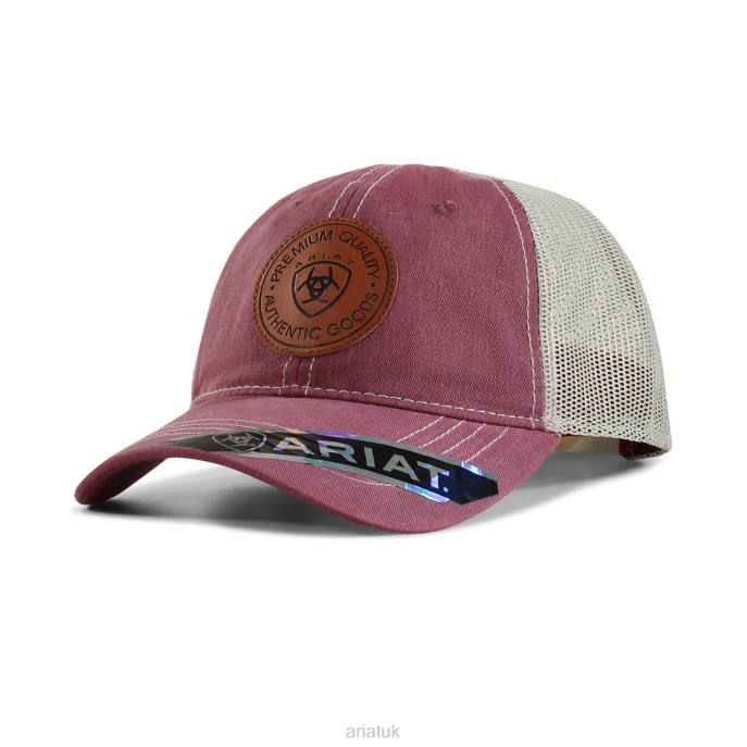 Ariat Round logo patch cap Women D0X63768 Pink Accessories