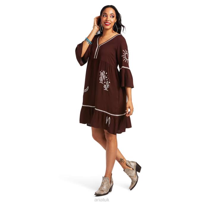 Ariat Stories Dress Women D0X63310 Deep Mahogany Bottoms