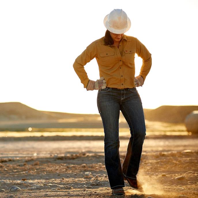 Ariat FR Stretch DuraLight Ella Jean Women D0X62581 Azurite Bottoms