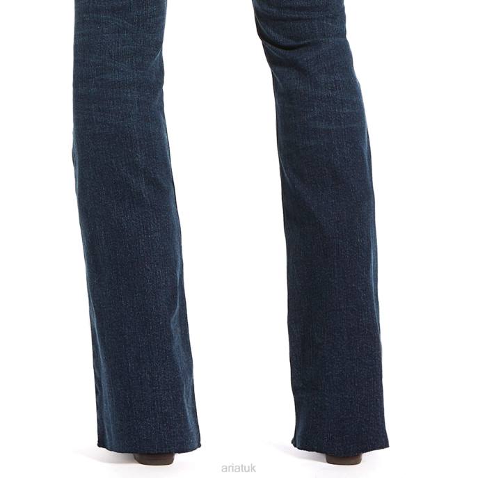 Ariat Premium High Rise Flare Jean Women D0X62597 Blue Lake Bottoms