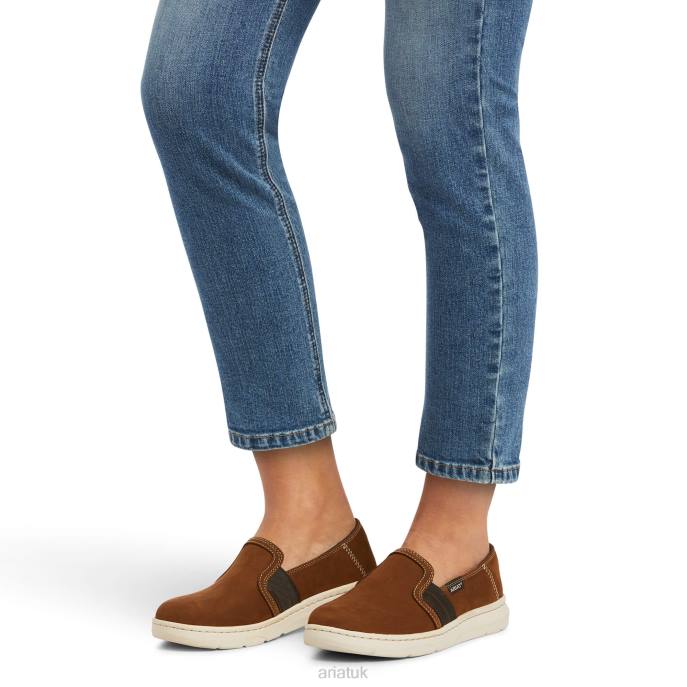 Ariat Premium High Rise Straight Crop Jean Women D0X62615 Asmu Caspian Bottoms