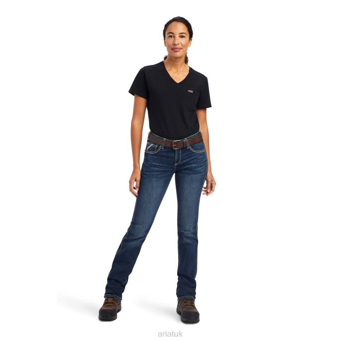 Ariat Rebar Riveter Straight Jean Women D0X62556 Atlanta Bottoms