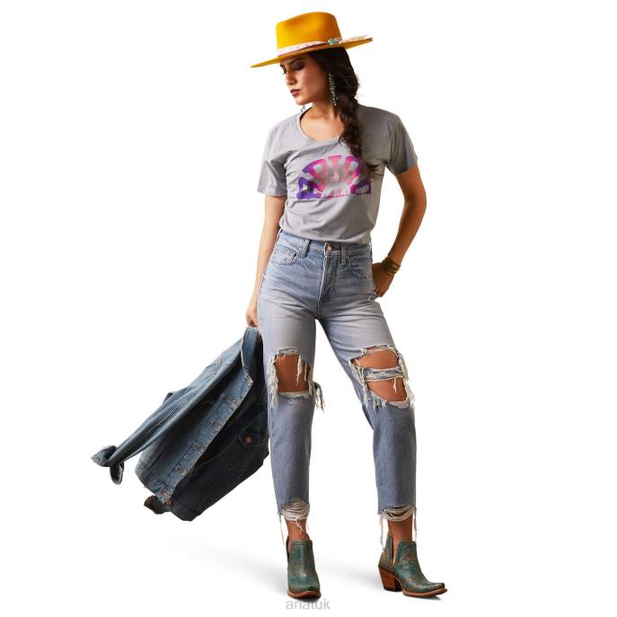 Ariat Ultra High Rise Tomboy Straight Jean Women D0X62537 Mykonos Bottoms