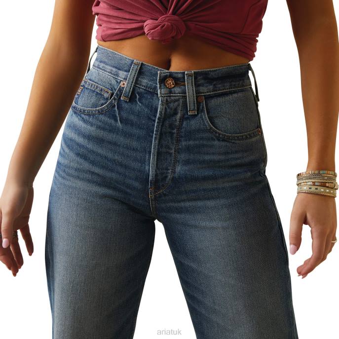Ariat Ultra High Rise Tomboy Wide Jean Women D0X62577 Moana Bottoms