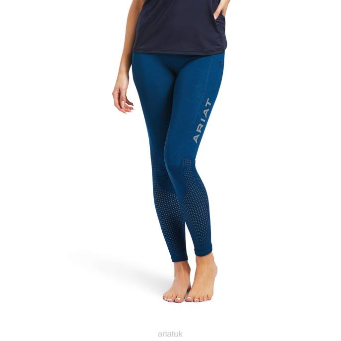 Ariat Eos Knee Patch Tight Women D0X62677 Blue Opal Bottoms