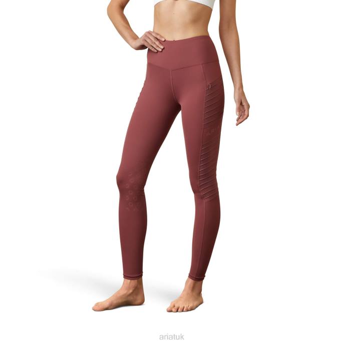 Ariat Eos Moto Knee Patch Tight Women D0X62658 Wild Ginger Bottoms