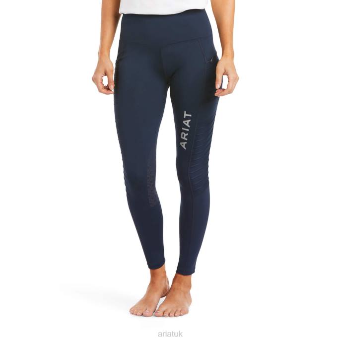 Ariat Eos Moto Knee Patch Tight Women D0X62719 Navy Bottoms