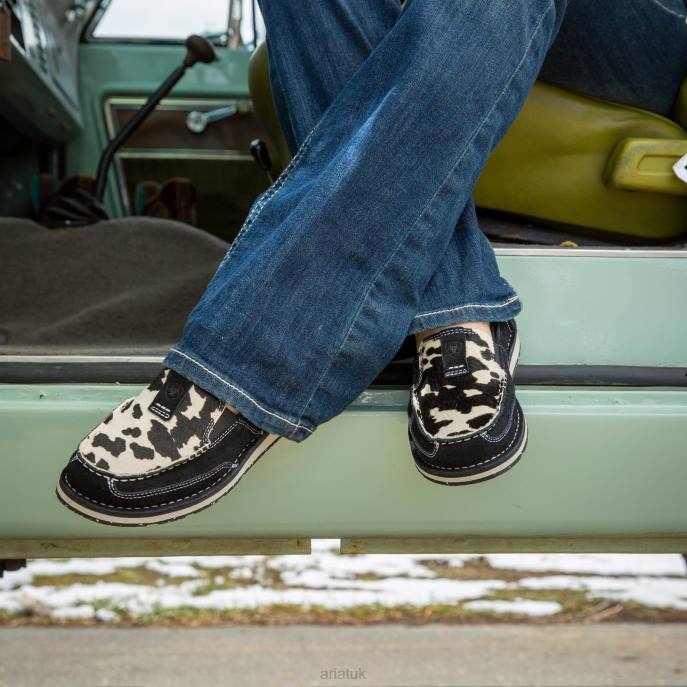 Ariat Cruiser 1 Women D0X62415 Black Suede/Black And White Hair On Footwear