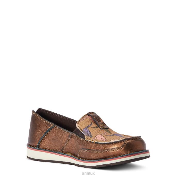 Ariat Cruiser 3 Women D0X62458 Metallic Bronze/Pink Steerhead Footwear