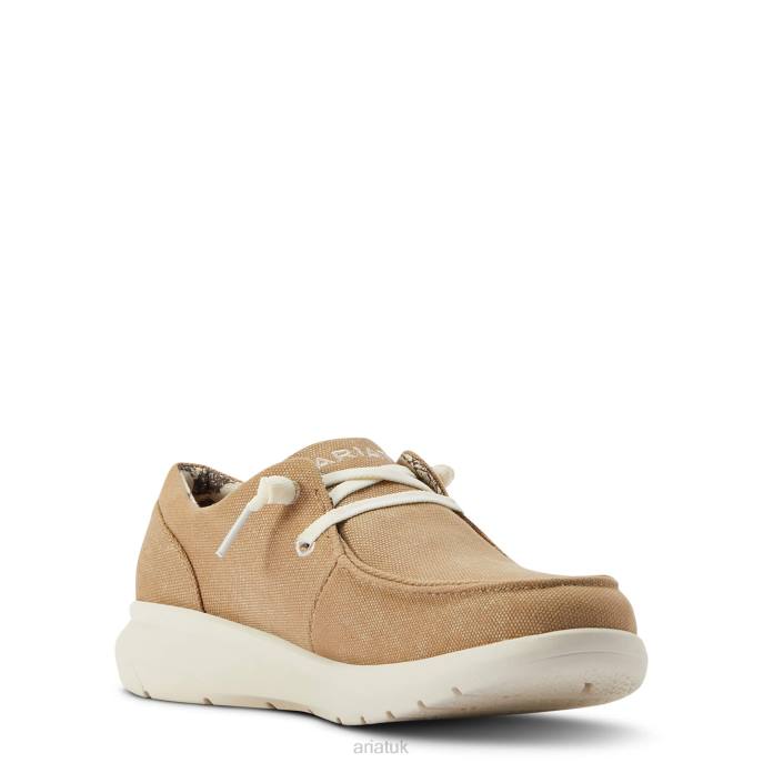 Ariat Hilo 3 Women D0X62443 Washed Tan Canvas Footwear