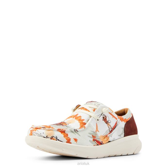 Ariat Hilo Western Aloha Women D0X62453 Surfing Longhorn Print Footwear