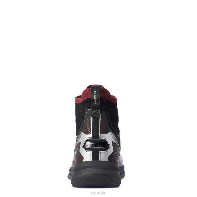 Ariat Ascent Paddock Boot Women D0X62341 Black/Burgundy Footwear