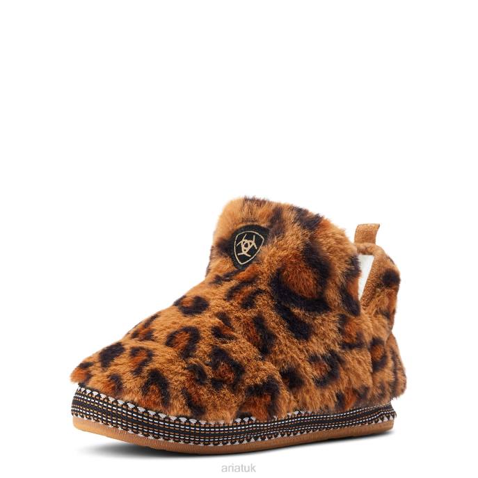 Ariat Bootie Slipper Women D0X62489 Fuzzy Leopard Print Footwear