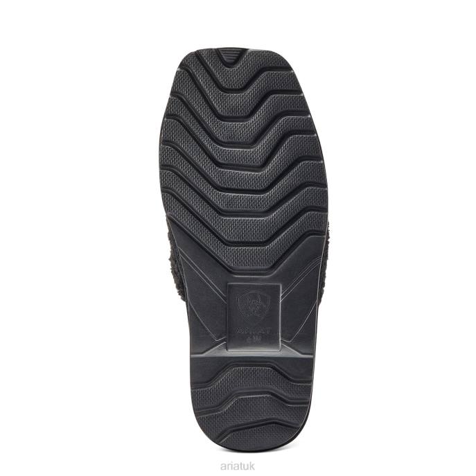 Ariat Cozy Chic Square Toe Slipper Women D0X62485 Fuzzy Black Footwear