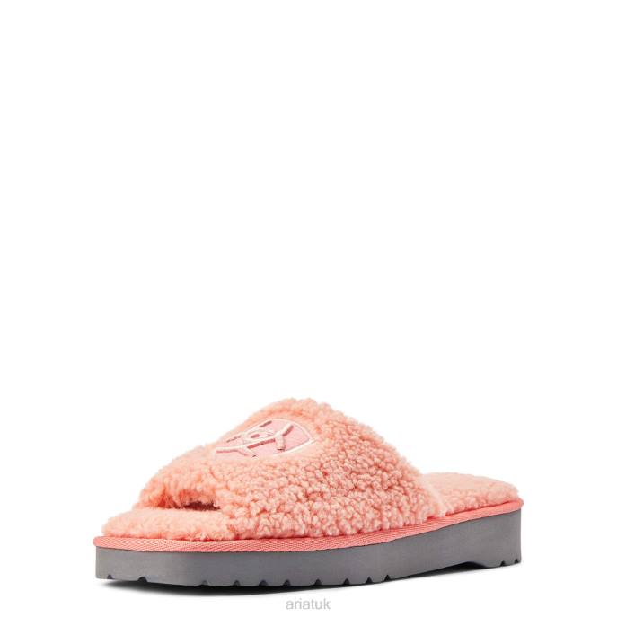 Ariat Cozy Chic Square Toe Slipper Women D0X62496 Fuzzy Pink Footwear