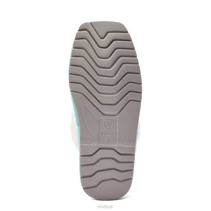 Ariat Jackie Square Toe Slipper Women D0X62481 Metallic Turquoise Footwear