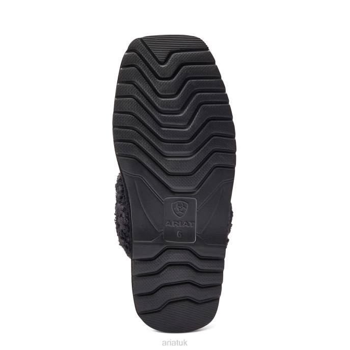 Ariat Jackie Square Toe Slipper Women D0X62488 Black Gold Hair On Footwear