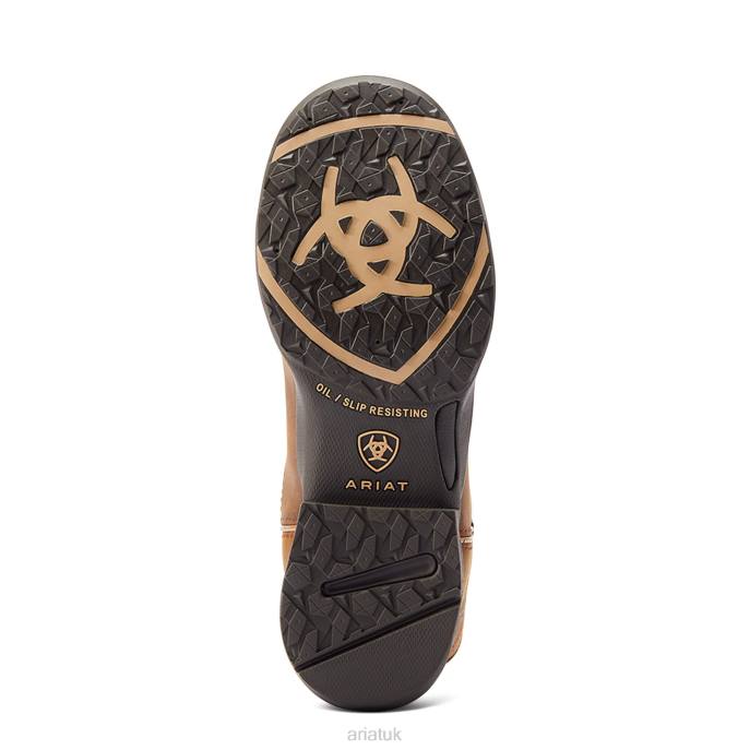 Ariat Anthem Round Toe Shortie Waterproof Western Boot Women D0X62102 Glazed Brown Footwear