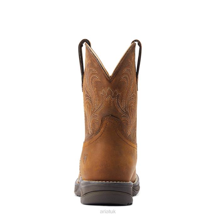 Ariat Anthem Round Toe Shortie Waterproof Western Boot Women D0X62102 Glazed Brown Footwear