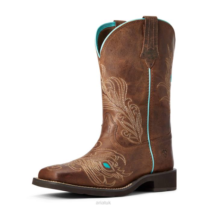 Ariat Bright Eyes II Western Boot Women D0X62259 Weathered Brown Footwear