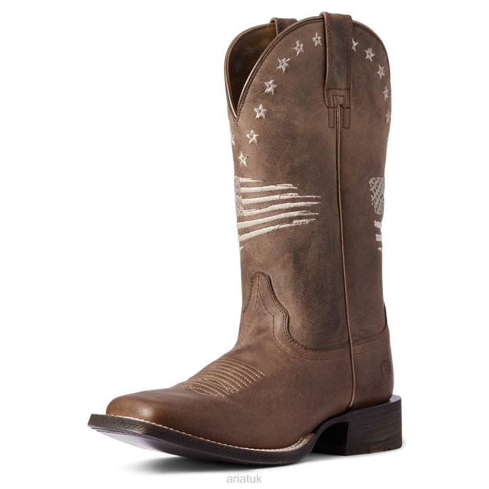 Ariat Circuit Patriot Western Boot Women D0X62171 Weathered Tan Footwear