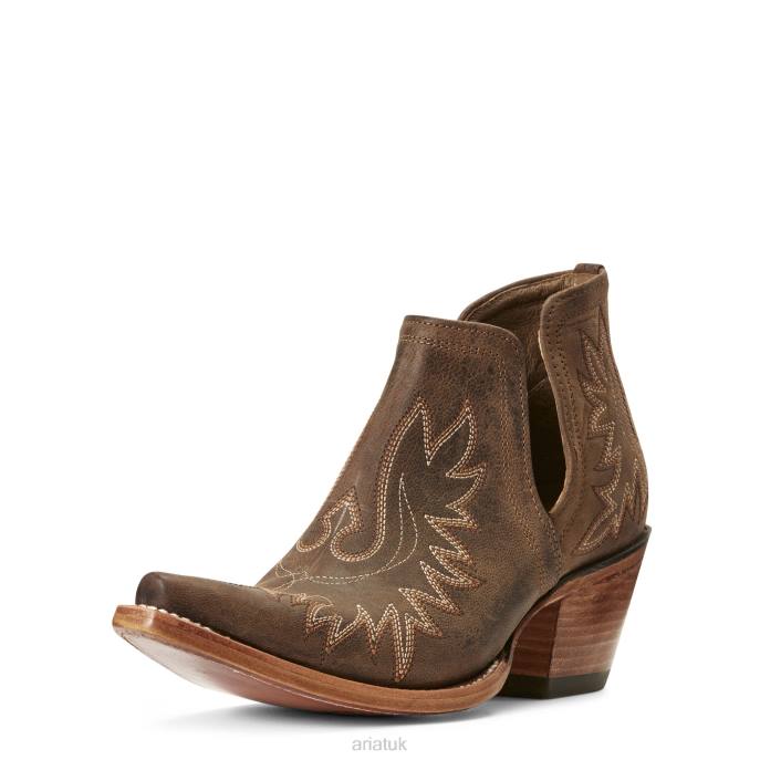 Ariat Dixon Western Boot Women D0X62186 Weathered Brown Footwear
