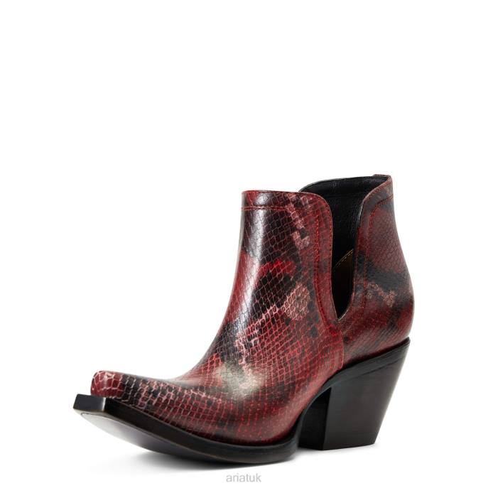 Ariat Dixon Western Boot Women D0X62217 Red Snake Footwear