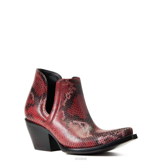 Ariat Dixon Western Boot Women D0X62217 Red Snake Footwear