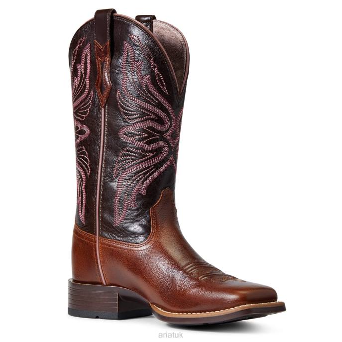 Ariat Edgewood Western Boot Women D0X62189 Dark Luggage Footwear