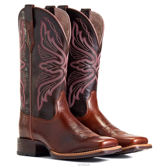 Ariat Edgewood Western Boot Women D0X62189 Dark Luggage Footwear