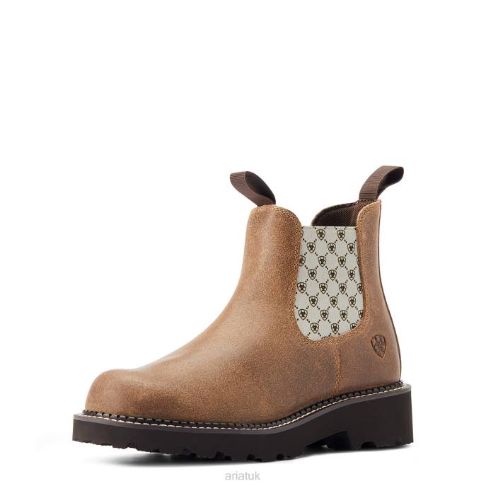 Ariat Fatbaby Twin Gore Western Boot Women D0X62234 Antique Mocha Suede Footwear