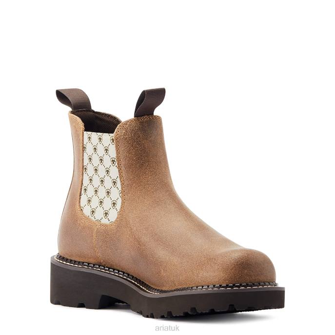 Ariat Fatbaby Twin Gore Western Boot Women D0X62234 Antique Mocha Suede Footwear